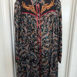 Holding Horses Floral Embroidered Long Sleeve Western Style Dress